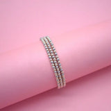 MIA Jewelry - 18K Gold Filled Two Tone Beaded Bracelet