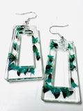 Pressed Flower Earrings/Real Flower Earrings/Resin Flower - Janine Design