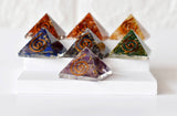 Soothing Crystals - Orgone Pyramids Set | 7 Chakra Set | Crystal Grid