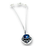 Sapphire Sterling Necklace, September Birthstone Necklace - Janine Design