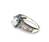 Affordable Cubic Zirconia/Sapphire Ring/ Lab Gemstone Ring-Small - Janine Design