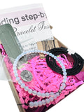 Single Wrap Bracelet Kit-DIY kit, Gemstone Bracelet Beading Kit, Beading Kit, DIY - Janine Design