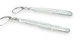 Gemstone Earrings, Gemstone Sparkle Bar Earrings, Silver Bar Earrings - Janine Design