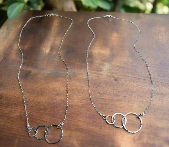 Family Circle Necklace/ Infinity Necklace/gold and Silver Necklace* - Janine Design