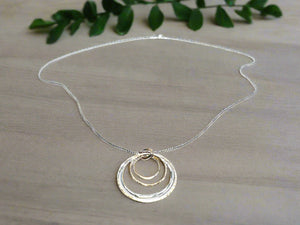 Family Circle Necklace/ Infinity Necklace/gold and Silver Necklace - Janine Design
