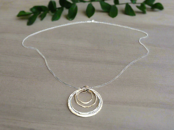 Family Circle Necklace/ Infinity Necklace/gold and Silver Necklace - Janine Design