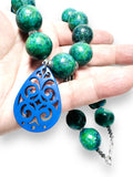 Azurite Chrysocolla Gemstone Necklace - Janine Design