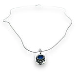 Sapphire Sterling Necklace, September Birthstone Necklace - Janine Design