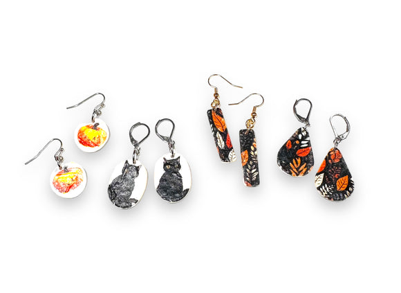 Fall Earrings Polymer Clay