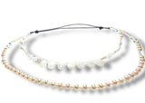 Moonstone and Pearl Double layered Necklace