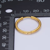 24K Gold Filled Hoop Earrings-Sleeper Earrings 15mm