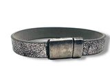 Men’s/Unisex, Leather Magnet Bracelet, Band Bracelet - Janine Design