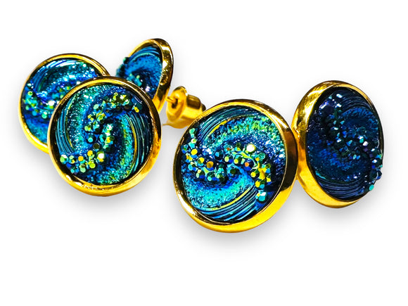 Blue Swirl Earrings