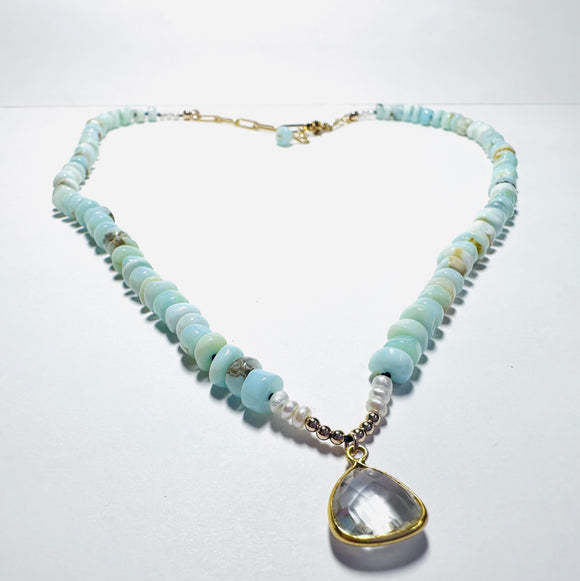 Larimar Knotted Necklace