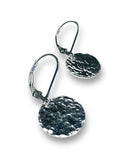 Silver Disk Earrings/Moon Earrings* - Janine Design