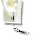 Chain Loop Earrings- Gemstone Earrings, Modern Chain Earrings