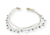 Layered Necklace with Evil Eye Chain - Janine Design