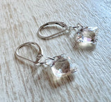 Square Crystal Dangle Earrings