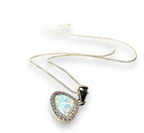 Opal Necklace/Lab Created Gemstone, Teardrop - Janine Design