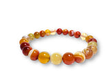Gemstone Stretch Bracelet-Labradorite, agate, Calcite, Chalcedon - Janine Design