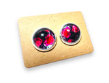 Rose Pattern Studs/Affordable Earrings, Gift Earrings, Pattern Studs - Janine Design