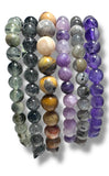 Gemstone and Nut Bead Stretch Bracelets*