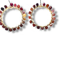 Tourmaline Gemstone Hoop Earrings
