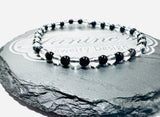Gemstone Stretch Bracelet-Labradorite, agate, Calcite, Chalcedon - Janine Design