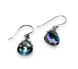 Color Changing Teardrop Beads/ Crystal Dangle Earrings - Janine Design