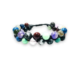 Gemstone Beaded Bracelet, Nylon Bracelet, Adjustable Bracelet - Janine Design
