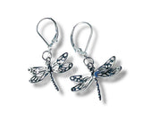 Dragonfly Silver  Earrings/Bug Earrings/Nature Earrings