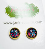Pretty Pattern Studs/Affordable Earrings, Gift Earrings, Pattern Studs - Janine Design