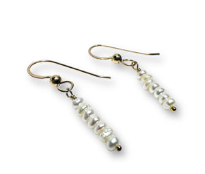 Pearl Bar Earrings* - Janine Design