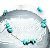 Turquoise Anklet/Sterling Silver Anklet - Janine Design