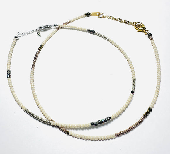 Beaded Anklet/Adjustable Anklet - Janine Design