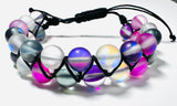 Gemstone Beaded Bracelet, Nylon Bracelet, Adjustable Bracelet - Janine Design