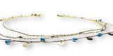 Layered Necklace with Evil Eye Chain - Janine Design