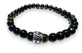 Gemstone Stretch Bracelet-Labradorite, agate, Calcite, Chalcedon - Janine Design