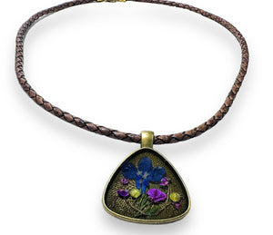 Real Flower Necklace/Resin Flower Necklace - Janine Design