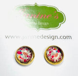 Pretty Pattern Studs/Affordable Earrings, Gift Earrings, Pattern Studs - Janine Design