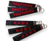 Holliston Key Chain/ School Key Chain/Panthers/Rams - Janine Design
