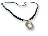 Brown and Blue sapphire Knotted Necklace*