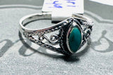 Small Silver Filigree Turquoise Ring - Janine Design
