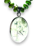 Prehnite green Gemstone Necklace - Janine Design