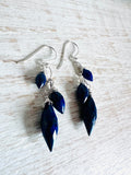 Lapis Gemstone Earrings, Cascade Chain Earrings - Janine Design