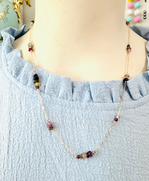 Tourmaline Necklace on Chain - Janine Design