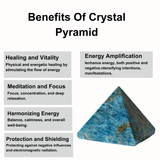 Soothing Crystals - Gemstone Pyramid | Black Tourmaline | Reiki Crystal Pyramid