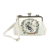 COMECO INC - Embroidered Unicorn Kisslock Bag in Vinyl