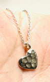 Silver Heart Minimalist Necklace, Dainty Heart Necklace - Janine Design