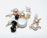 Tiny Gemstone Connectors-Gold Filled Gemstone Connector- Permanent Jewelry Connector- Wire Wrapped Connector - Janine Design